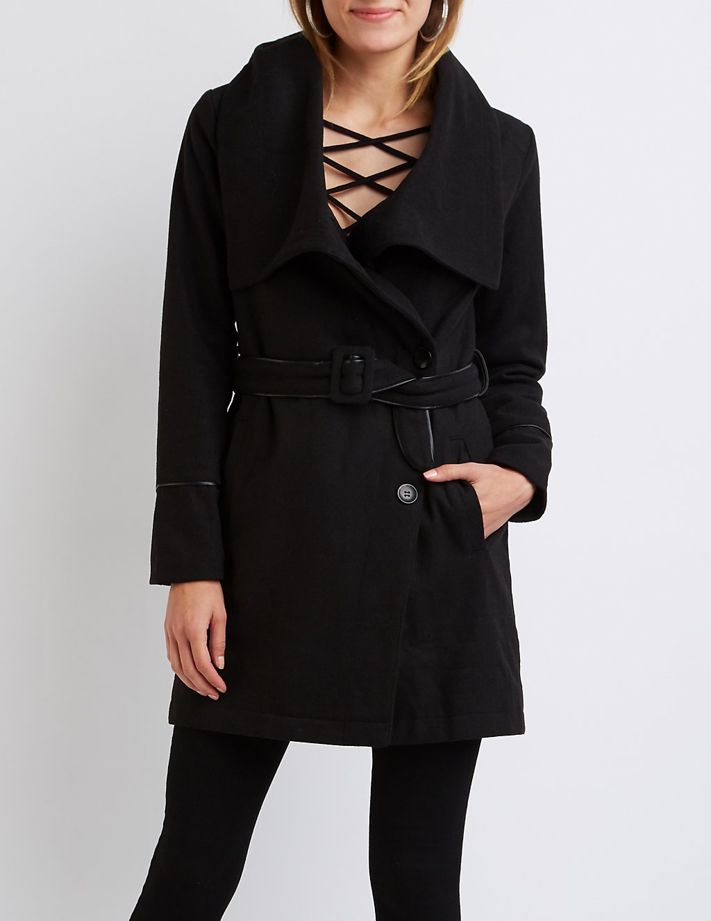 black trench coat