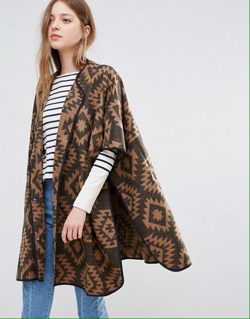 Vero Moda Geo-Tribal Cape, $22