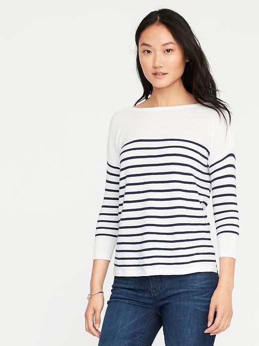 Lightweight Textured Bateau Sweater for Women, $24