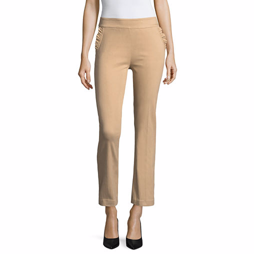 Liz Claiborne Slim Fit Ruffle Pocket Ankle Pants, $14.40