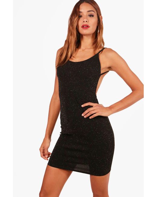 Laura Metallic Backless Bodycon Dress, $20
