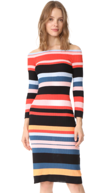 Striped Midi Dress, $79