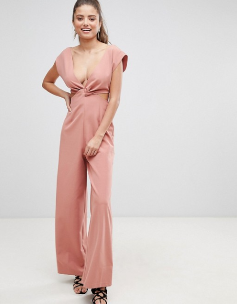 Knot Front Jumpsuit, $60