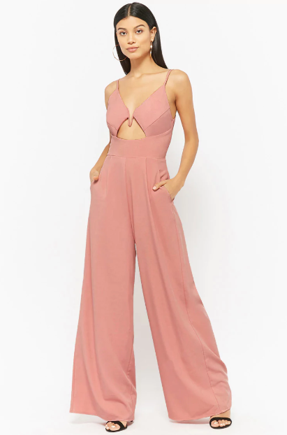 High-Waist Palazzo Jumpsuit, $48.00