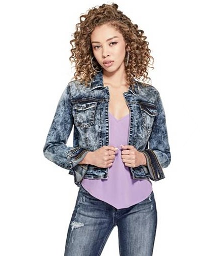 Cheral Acid-Wash Denim Jacket, $29