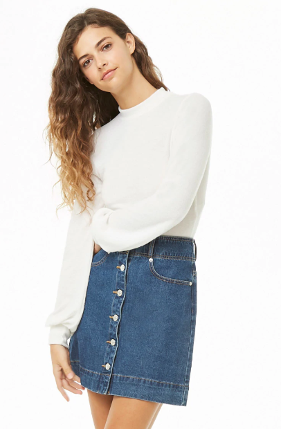 Plush Mock Neck Top, $12.90