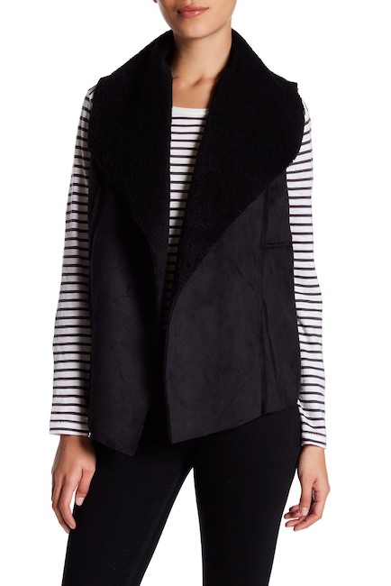 Faux Shearling & Faux Suede Vest, $19.97