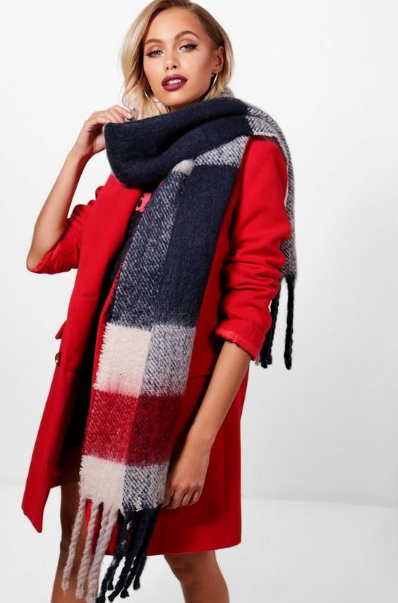 Brushed Chunky Check Scarf, $11.20
