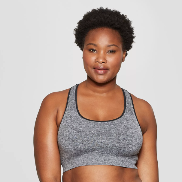 Women's Plus Size Seamless Racerback Sports Bra, $18.99