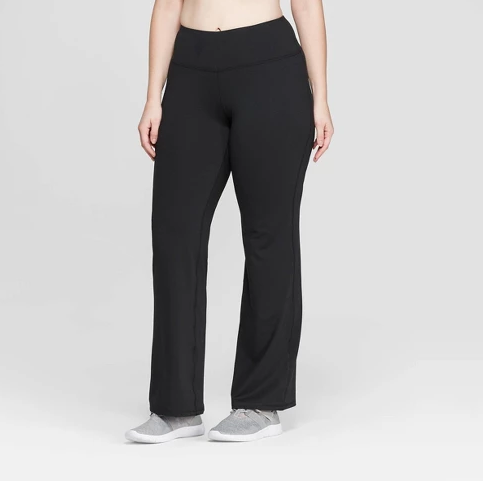 Women's Plus Size Everyday Mid-Rise Flare Pants, $26.99