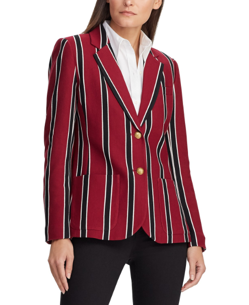Lauren Ralph Lauren Stripe-Print Blazer, $175