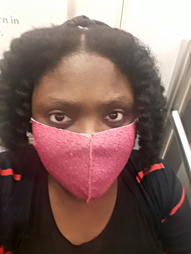 Natural hairstyle braid-out day one