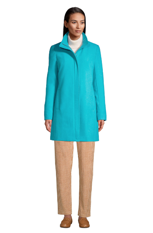 Coastal blue teal winter coat as inauguration 2021 dupe