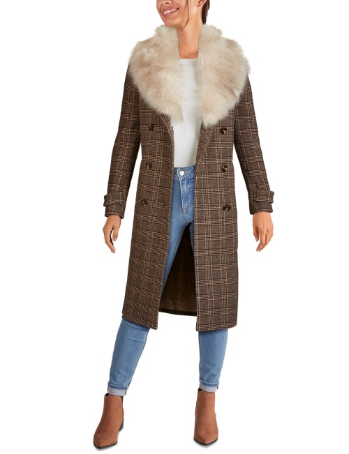 plaid double-breasted coat as inauguration 2021 dupe
