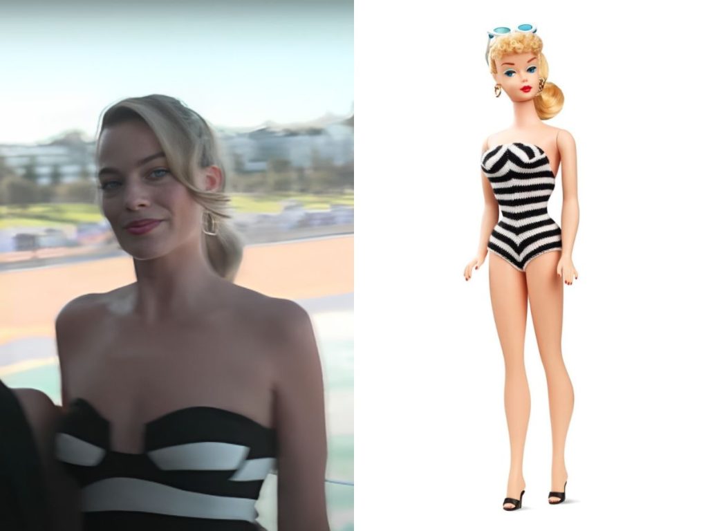 Margot Robbie dressed as Barbie
