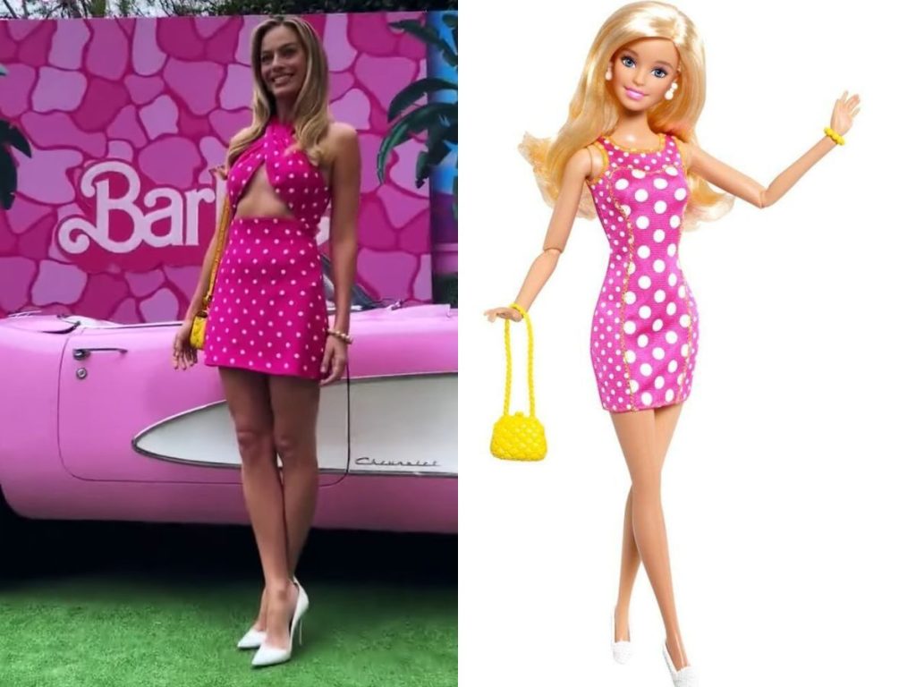 Margot Robbie dressed as Barbie