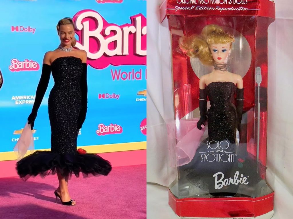 Margot Robbie paying tribute to solo in the spotlight doll